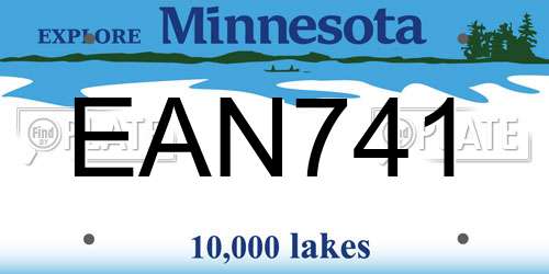 EAN741 Minnesota License Plate