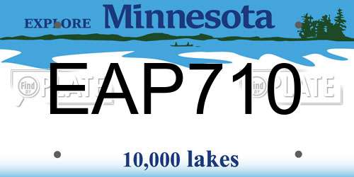 EAP710 Minnesota License Plate