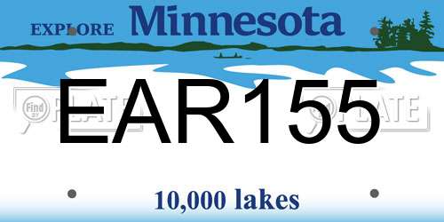 EAR155 Minnesota License Plate