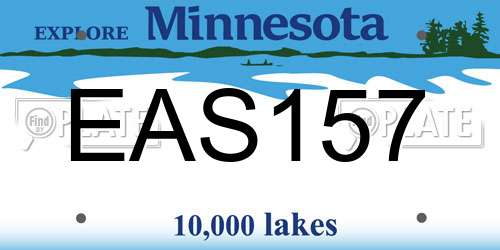 EAS157 Minnesota License Plate