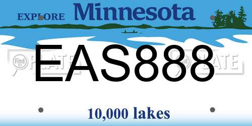 EAS888 Minnesota License Plate