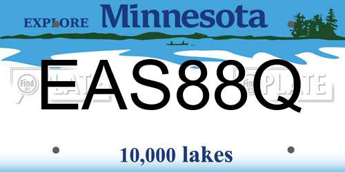 EAS88Q Minnesota License Plate