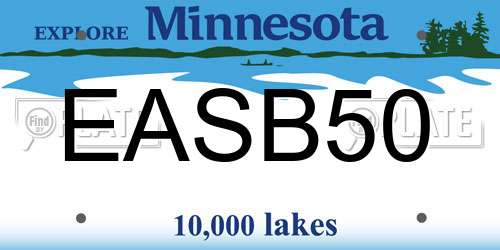 EASB50 Minnesota License Plate