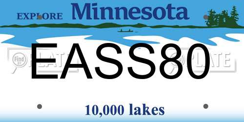 EASS80 Minnesota License Plate