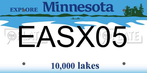 EASX05 Minnesota License Plate