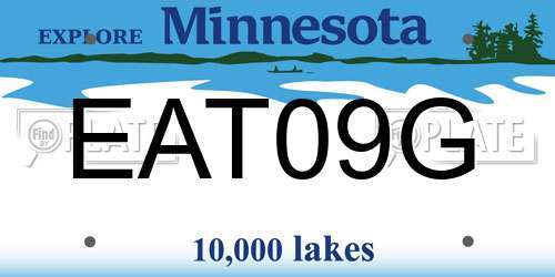 EAT09G Minnesota License Plate