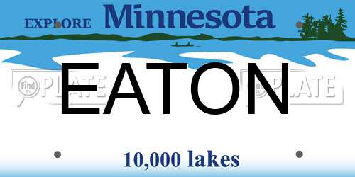 EATON Minnesota License Plate