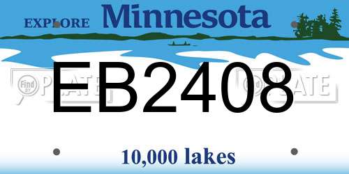 EB2408 Minnesota License Plate