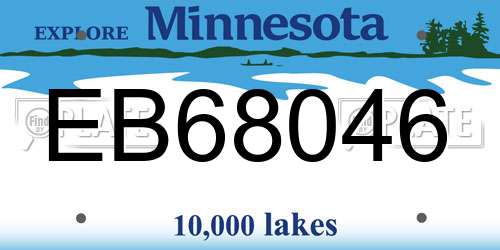 EB68046 Minnesota License Plate