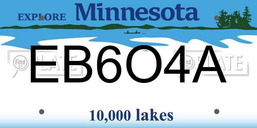 EB6O4A Minnesota License Plate