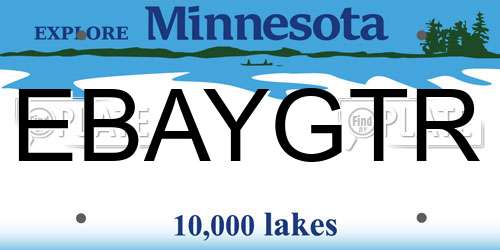 EBAYGTR Minnesota License Plate