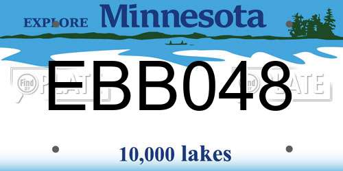EBB048 Minnesota License Plate