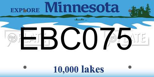 EBC075 Minnesota License Plate