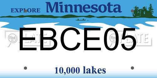 EBCE05 Minnesota License Plate