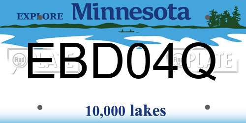 EBD04Q Minnesota License Plate
