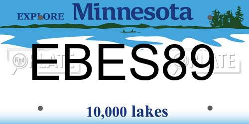 EBES89 Minnesota License Plate