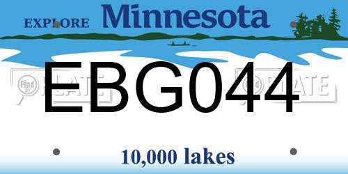 EBG044 Minnesota License Plate