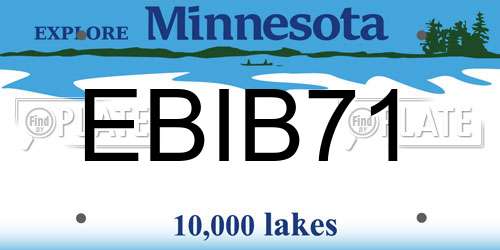 EBIB71 Minnesota License Plate