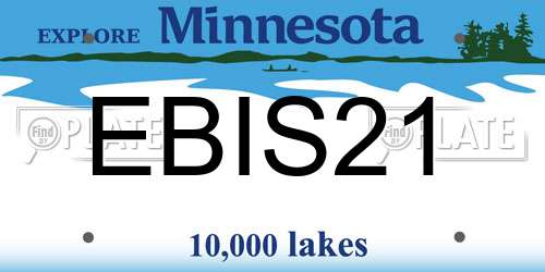 EBIS21 Minnesota License Plate