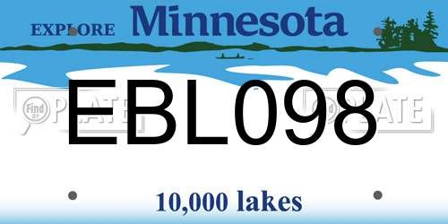 EBL098 Minnesota License Plate