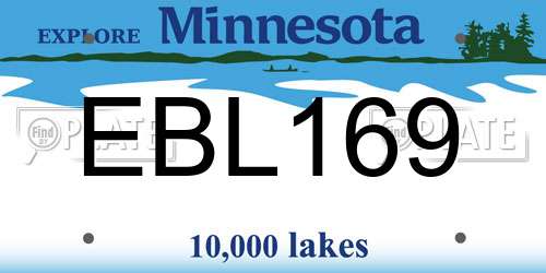EBL169 Minnesota License Plate