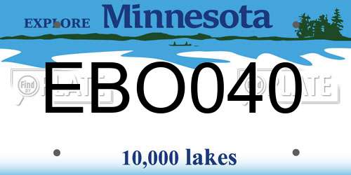 EBO040 Minnesota License Plate