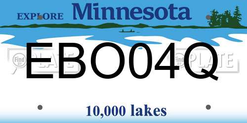 EBO04Q Minnesota License Plate