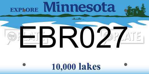 EBR027 Minnesota License Plate