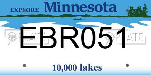 EBR051 Minnesota License Plate