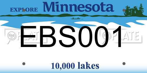 EBS001 Minnesota License Plate