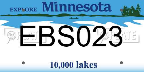 EBS023 Minnesota License Plate