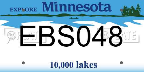 EBS048 Minnesota License Plate