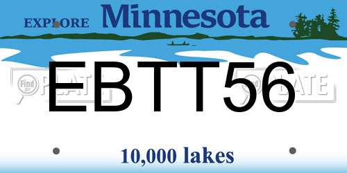 EBTT56 Minnesota License Plate