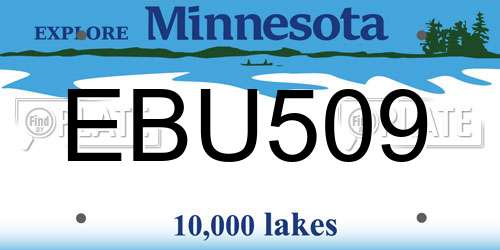EBU509 Minnesota License Plate