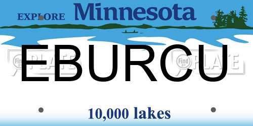 EBURCU Minnesota License Plate