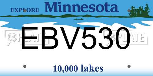 EBV530 Minnesota License Plate