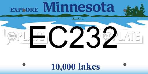 EC232 Minnesota License Plate