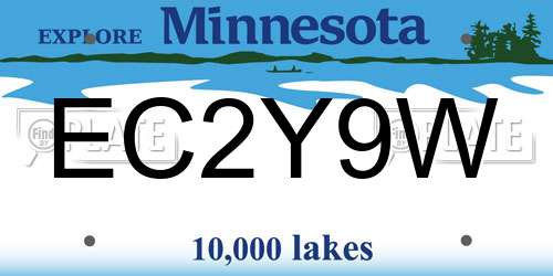 EC2Y9W Minnesota License Plate