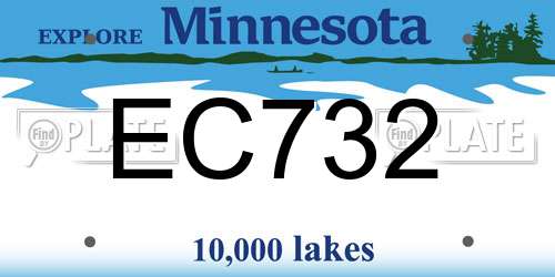 EC732 Minnesota License Plate