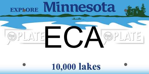 ECA Minnesota License Plate