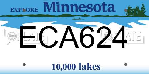 ECA624 Minnesota License Plate