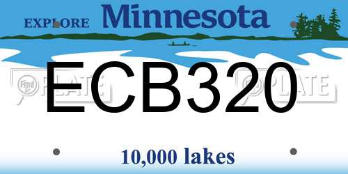 ECB320 Minnesota License Plate