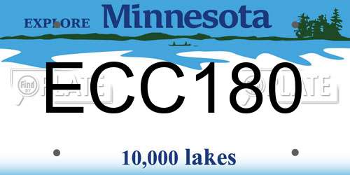 ECC180 Minnesota License Plate