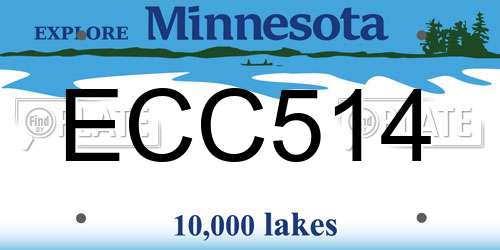 ECC514 Minnesota License Plate