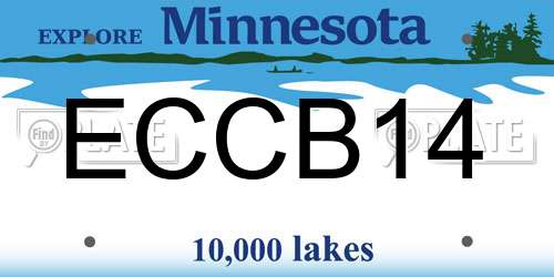 ECCB14 Minnesota License Plate