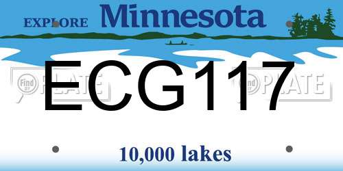 ECG117 Minnesota License Plate
