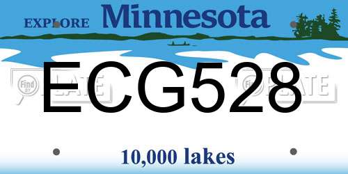 ECG528 Minnesota License Plate