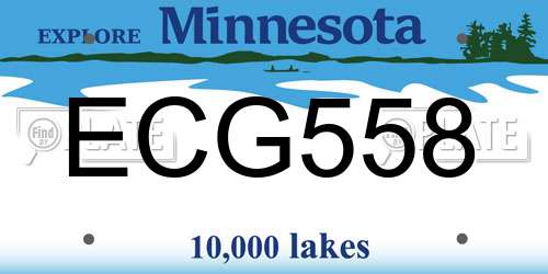 ECG558 Minnesota License Plate