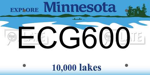 ECG600 Minnesota License Plate