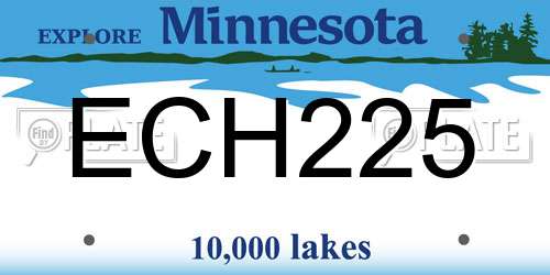 ECH225 Minnesota License Plate